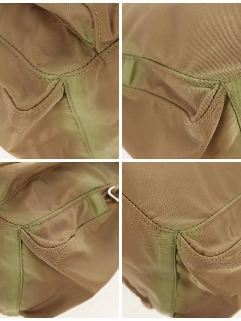 PRADA Shoulder Bag Nylon Khaki Silver Auth fm4987 - Picture 16 of 16